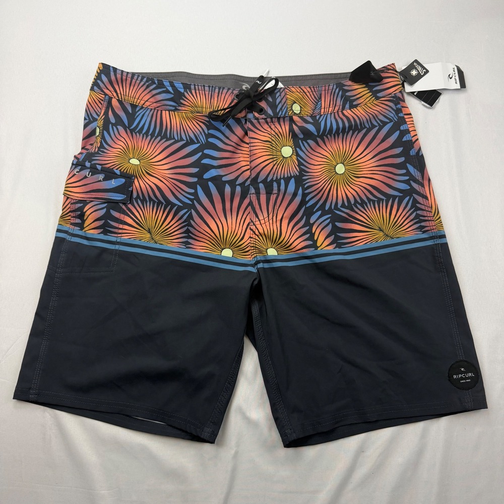 Rip Curl Board Shorts Mens 36‎ Black Floral Print Combined 2.0 03MMBO Stretch